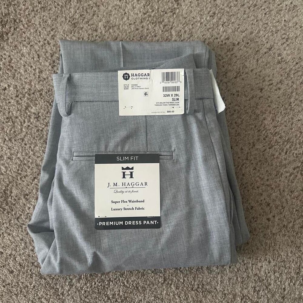 Haggar Men's Grey Trousers